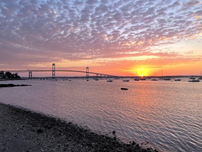 November sunrise Newport bridge