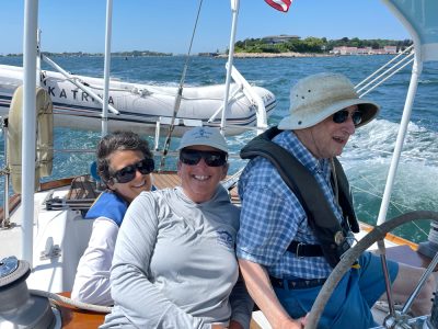 family sailing Katrina 2022