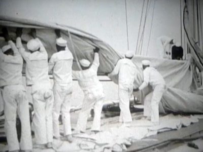 Sailors on 1937 Shamrock V