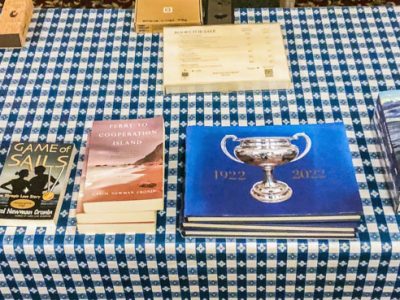 six books on table